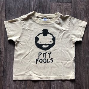 KIDS MR T PITY FOOLS Yellow Tee Size 4 A Team
